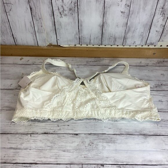 Goth y2k indie normcore gorpcore fisherman Women’s bralette 4xl lace white - Picture 2 of 4
